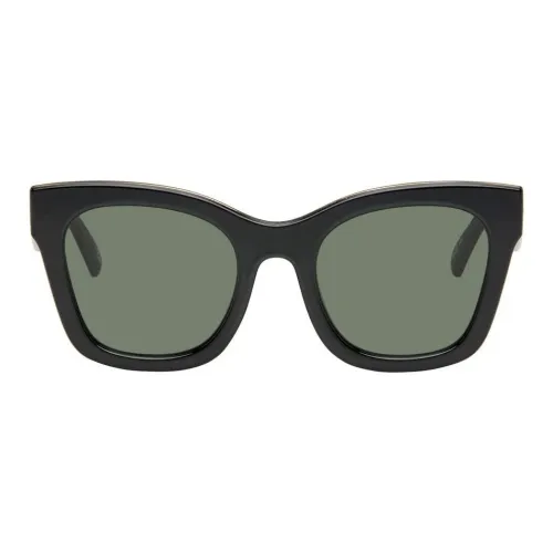 Le Specs Acetate Square Sunglasses Women's Black
