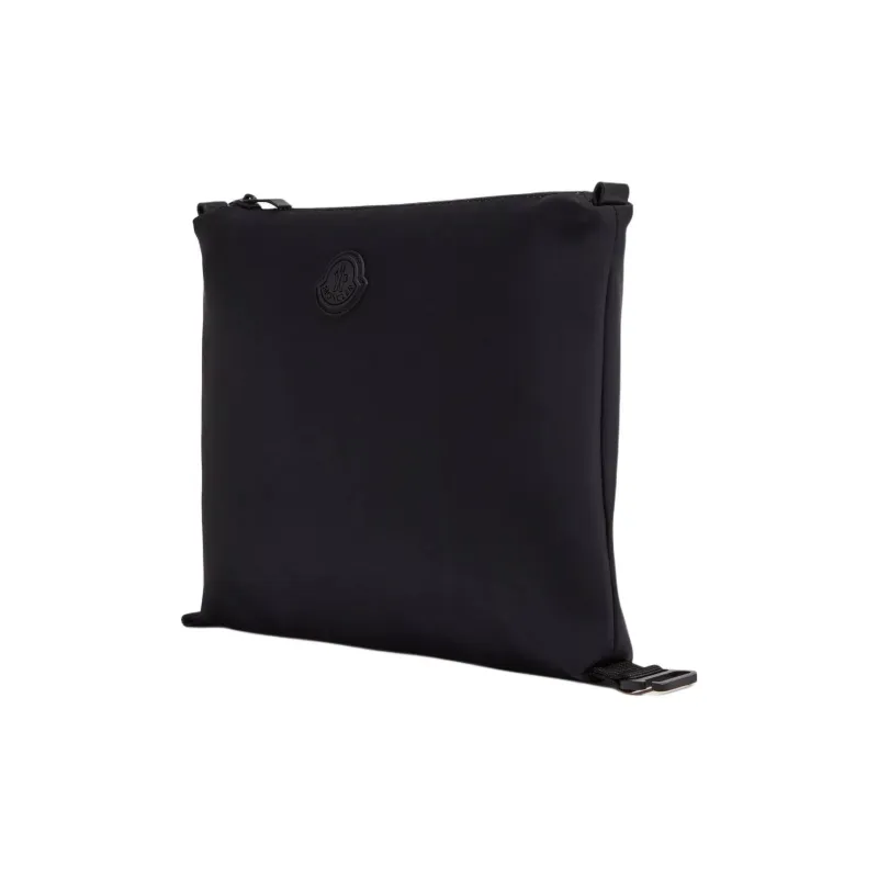 Moncler Water Resistant Soft Shell Fabric Handbag Shoulder Bag Crossbody Bag Women's Black-3