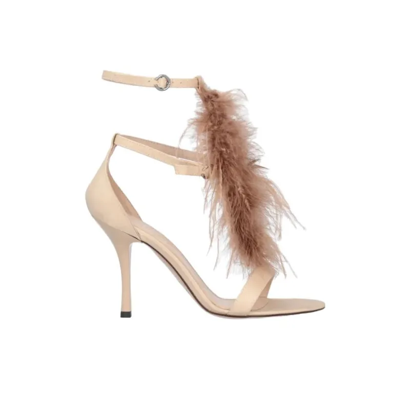 PINKO Janis 95mm Feather detail Sandals Women's-1
