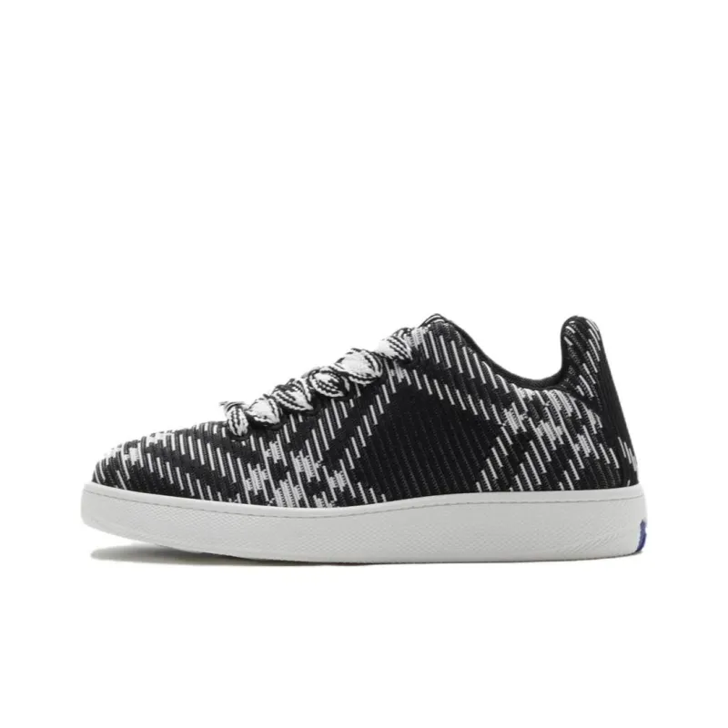 Burberry Check Knit Box Sneaker Black White-0