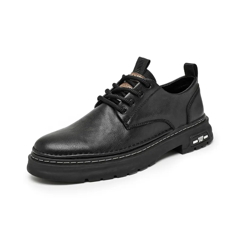 Laoks Casual Shoes Men Low Top Black/Khaki/Dark Brown-1