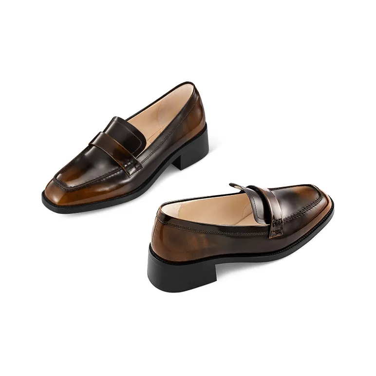 7or9 Count Multi Layer Loafers 3.5cm Women's Brown-2