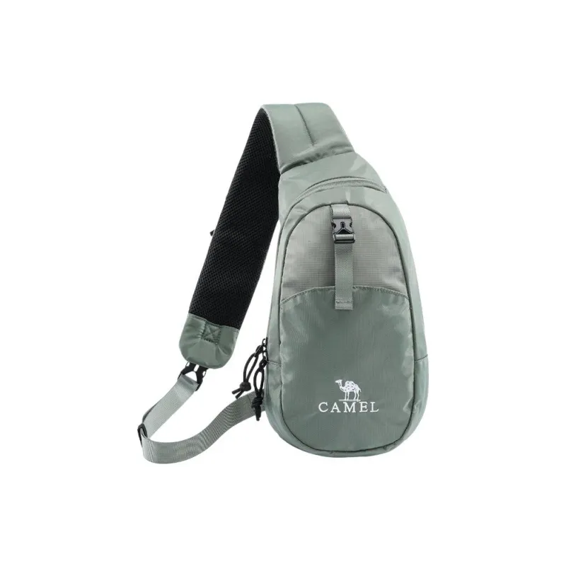 CAMEL Fabric Cycling Bag, One Shoulder Crossbody Bag, Sling Bag Regular Unisex Light Gray Green-0