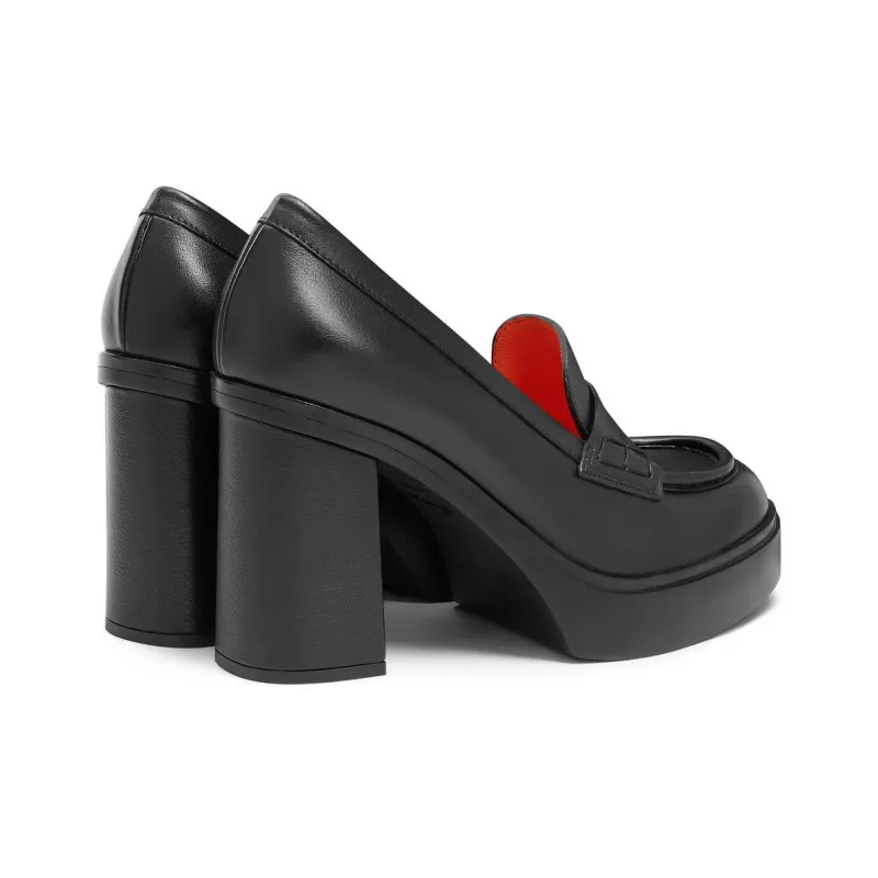 Santoni Block-heel Loafer Pumps-4
