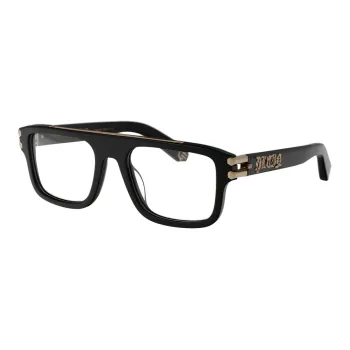 PHILIPP PLEIN Acetate Square Eyeglass Frames Men's Black