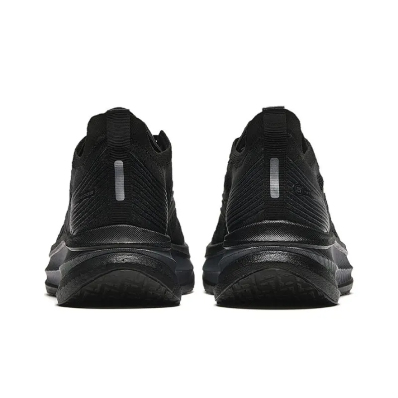 Anta Cushioned Slip Resistant Abrasion Resistant Low Top Full Length Carbon Plate Marathon Running Shoes Men's Black-3
