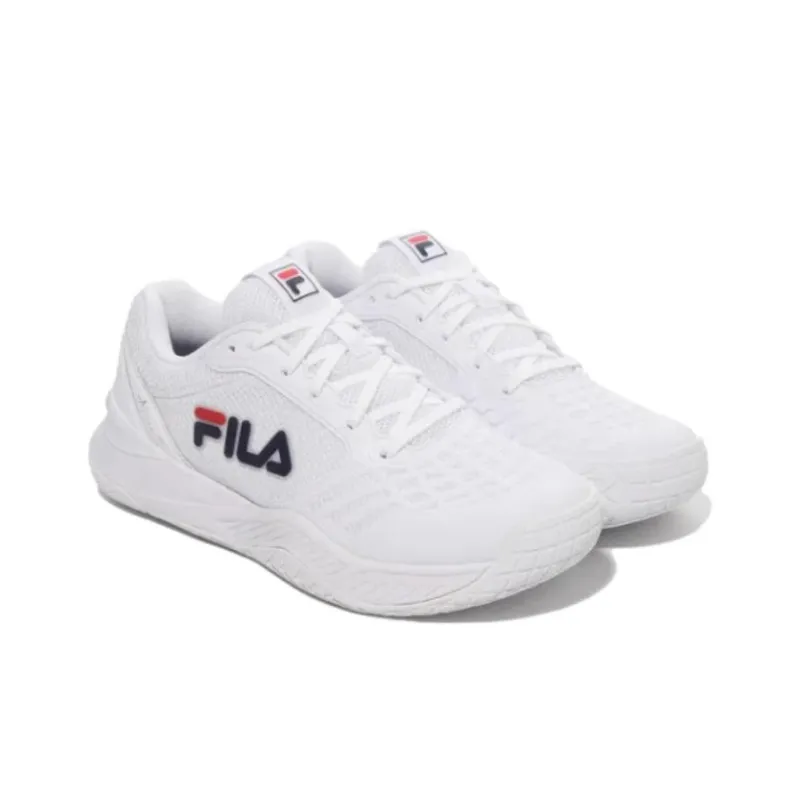 FILA Durable Breathable Low Top Tennis Shoes Unisex White Black-2