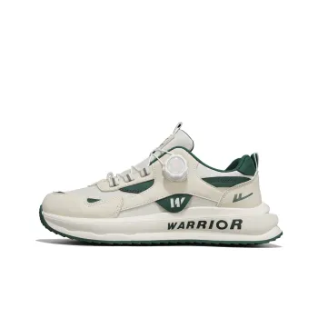 Warrior Height Increasing Wear Resistant Low Top Running Shoes Men's Beige Green