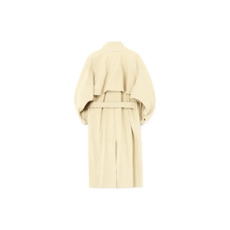 Yohji Yamamoto Trench Coat Unisex Beige-1