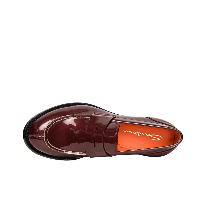 Santoni Alfie Patent-leather Penny Loafers-4