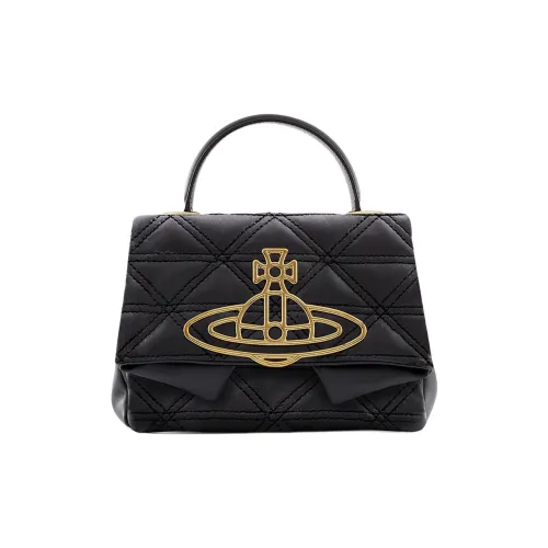 Vivienne Westwood Leather Portable Crossbody Bag, Shoulder Bag Women's Black