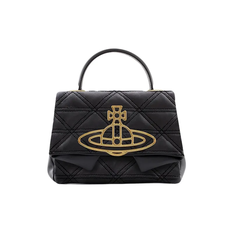 Vivienne Westwood Leather Portable Crossbody Bag, Shoulder Bag Women's Black-0