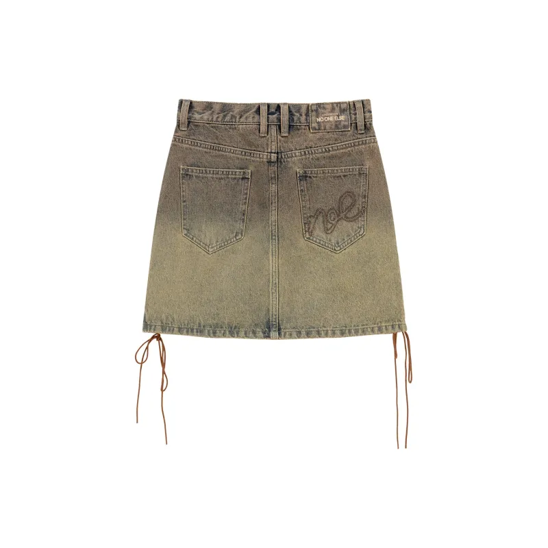NO ONE ELSE Casual Short Skirts Women's Brown-1