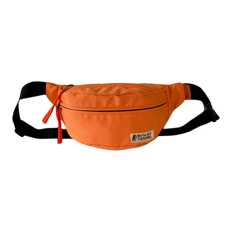ADOONGA Nylon One Shoulder Fanny Pack Small Size Unisex White/Orange/Black/Khaki/Blue-4