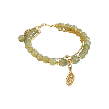SGE Hetian Jade Bracelets Women's Pale Greenish White Jade