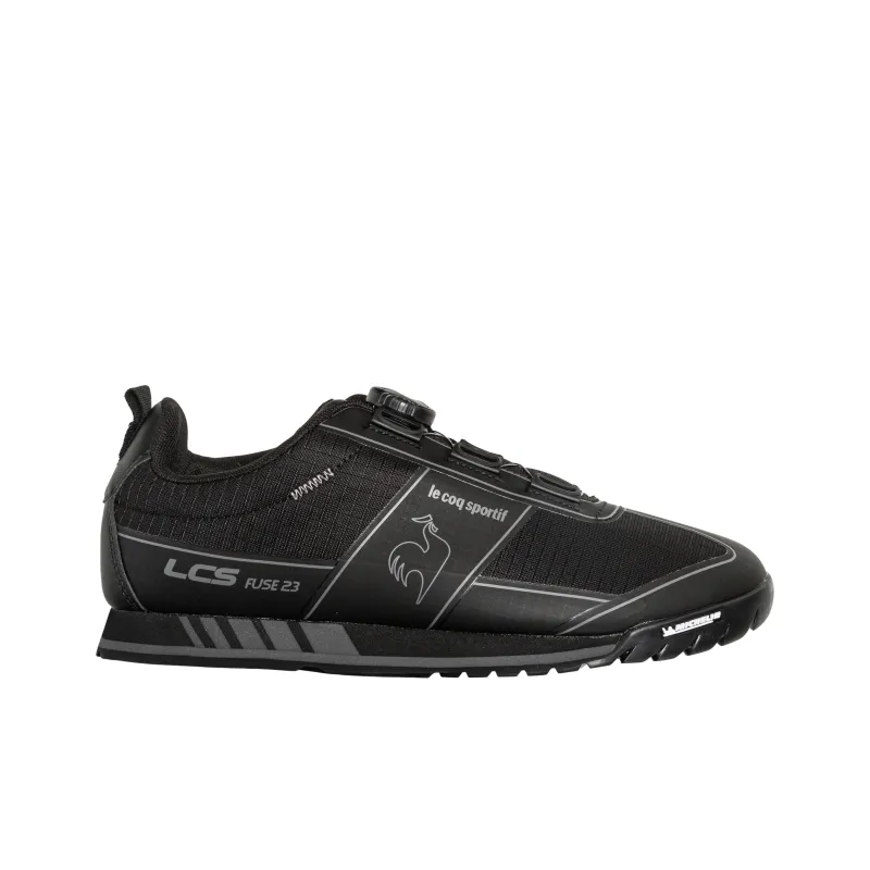 Le Coq Sportif Cushioning, Slip Resistant, Abrasion Resistant, Waterproof Low Top Cycling Shoes Unisex Black-1