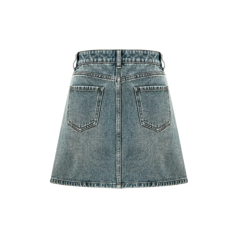 TAMMY TANGS Denim Short Skirts Women's Denim Blue-1