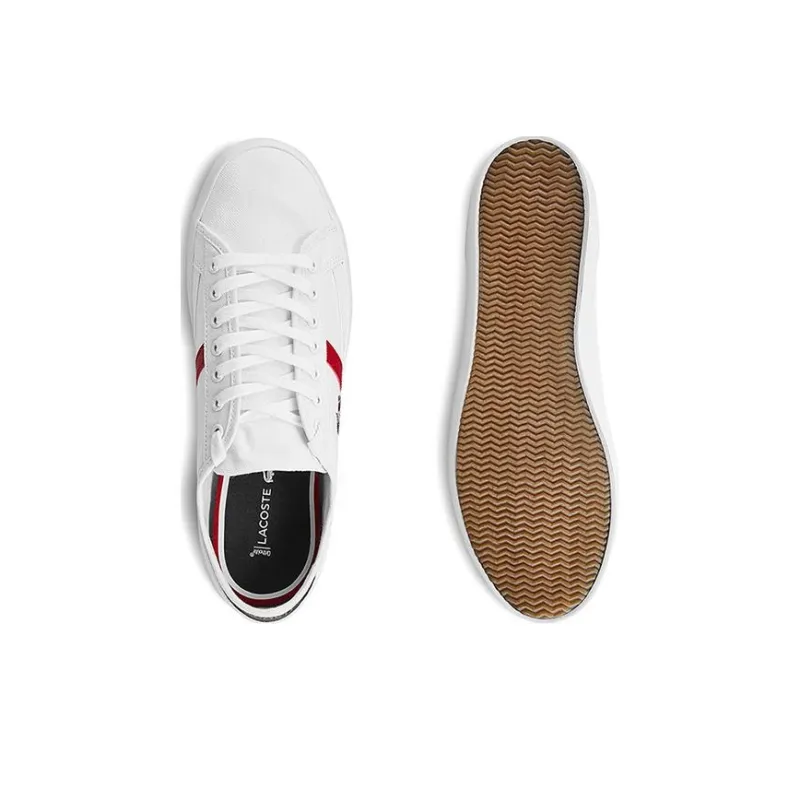 LACOSTE Low Top Canvas Shoes Men's White-3