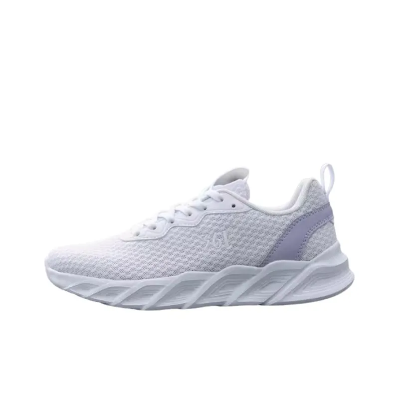361° Anti Slip Wear Resistant Low Top Running Shoes Women's White Gray-0