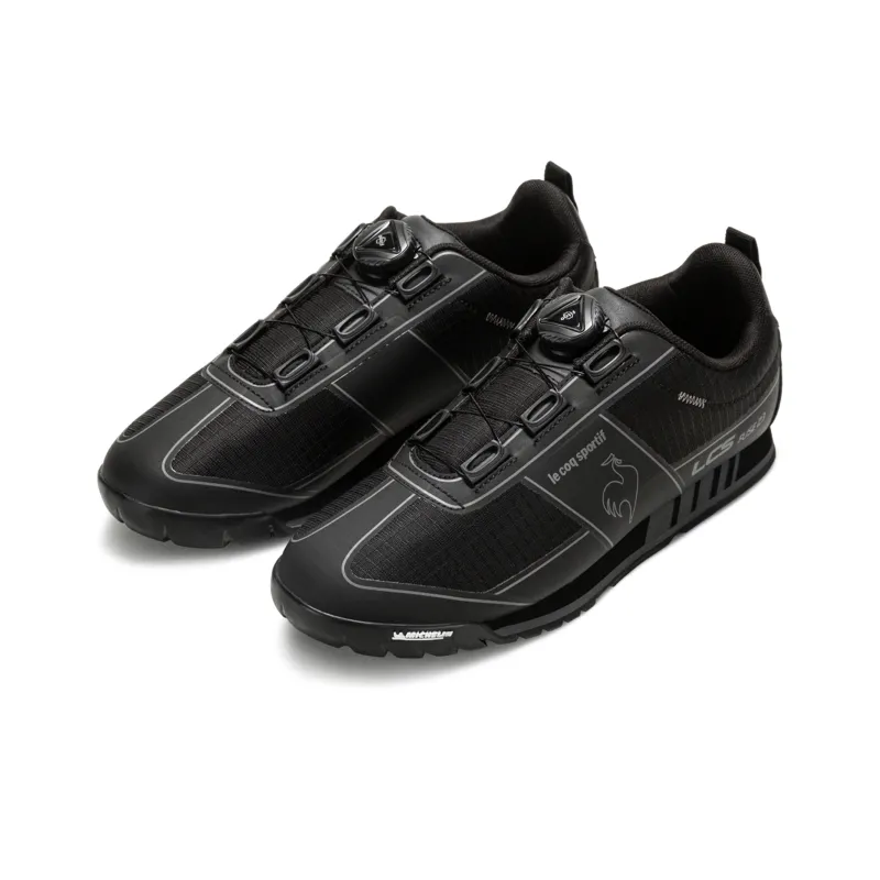 Le Coq Sportif Cushioning, Slip Resistant, Abrasion Resistant, Waterproof Low Top Cycling Shoes Unisex Black-3