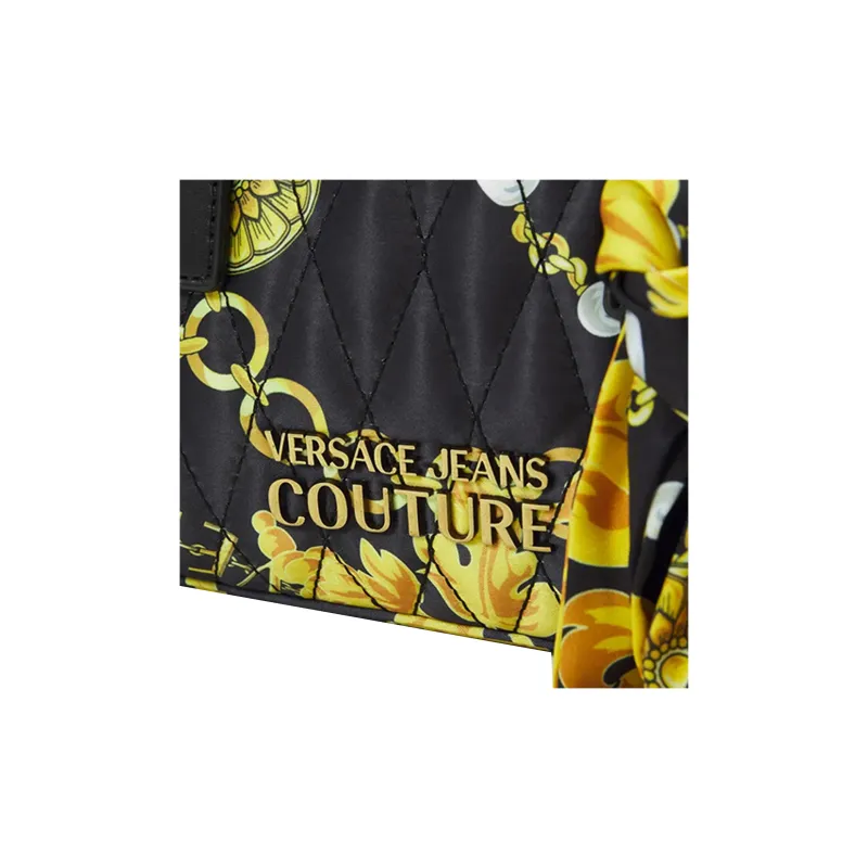 VERSACE JEANS COUTURE Polyester Tote Bag Shopping Bag Handbag Shoulder Bag Women's Black-3