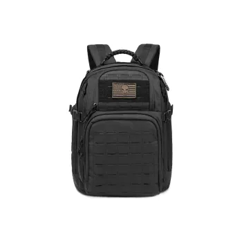 SWISS MILITARY Oxford Mountaineering Bag Backpack Large Size Unisex Black/Brown