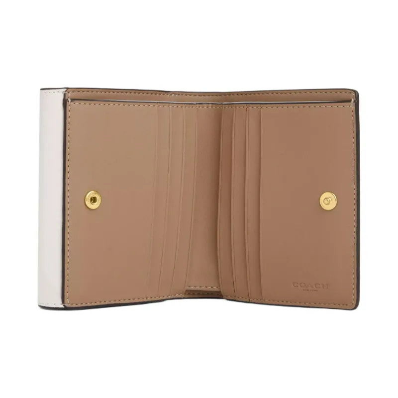 COACH Eliza Coated Canvas Wallet Mini Women's Light Khaki-1