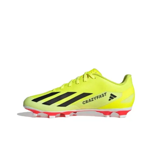 Adidas X Crazyfast Club FG Rubber Long Studs Artificial Ground Cushioning Wear-Resistant Soccer Shoes Unisex Yellow
