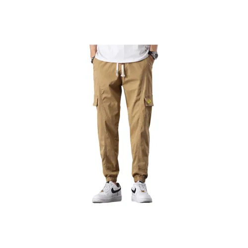 Tonlion Casual Pants Men Dark Khaki