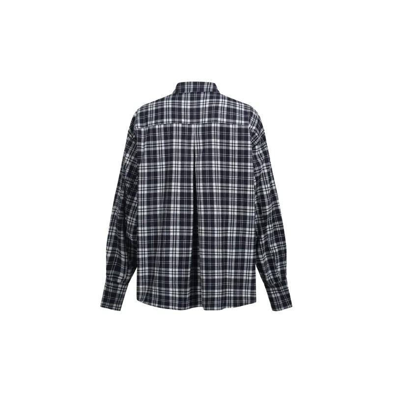 11ESTRANGER ASTRANGER Shirt Unisex Dark Blue Plaid-1