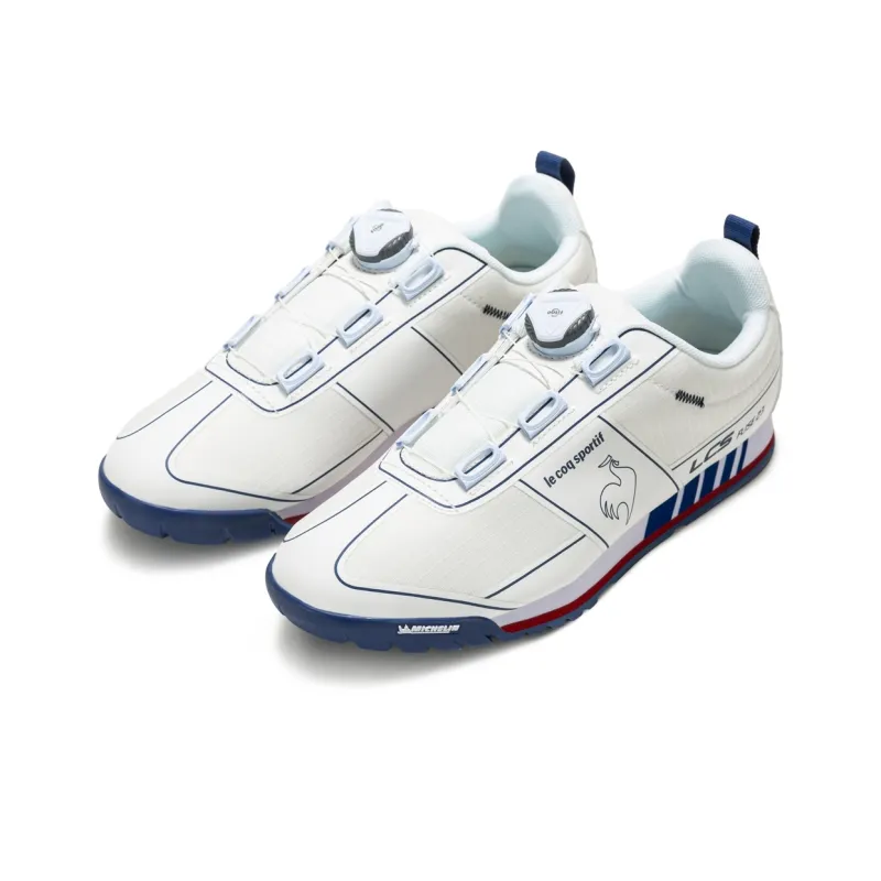Le Coq Sportif Cushioning, Slip Resistant, Abrasion Resistant, Waterproof Coverage Low Top Cycling Shoes Unisex White-2