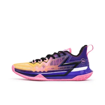 361° Big 3 Future California Sunset Cushioning Anti Slip And Wear Resistant Low Top Basketball Shoes Vintage Yellow