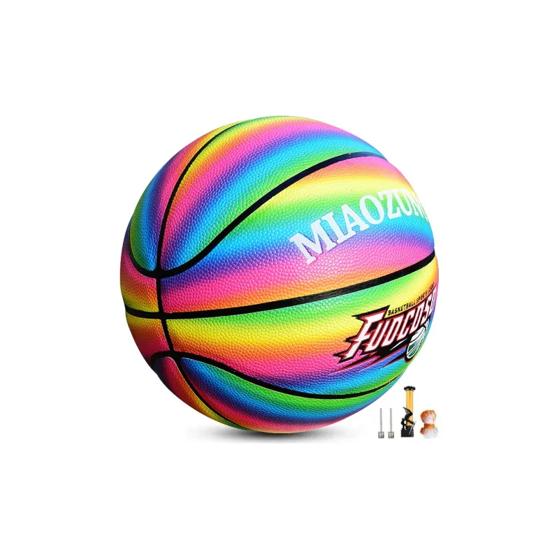 MIAOZUNG Size 7 Indoor Outdoor Universal Basketball PU Multicolor-3