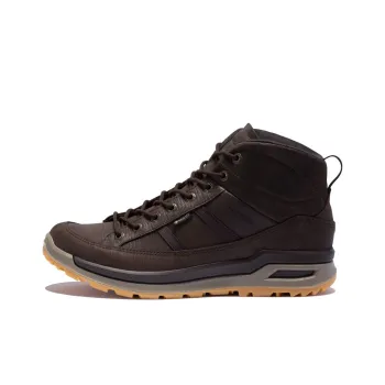 Lowa Prague Hiking / Trekking Shoes Men Mid-Top Dark Brown