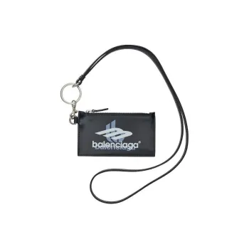 Balenciaga Cash Logo Printed Lanyard Cardholder