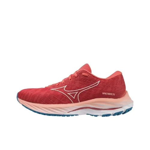 Mizuno Wave Rider 26 Running Shoes Women's Low-Top Red