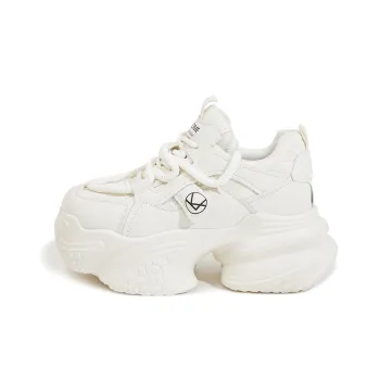 Milan Love Song Cushioned Slip-Resistant Height Increasing Low-Top Chunky Sneakers 8.5cm Women's