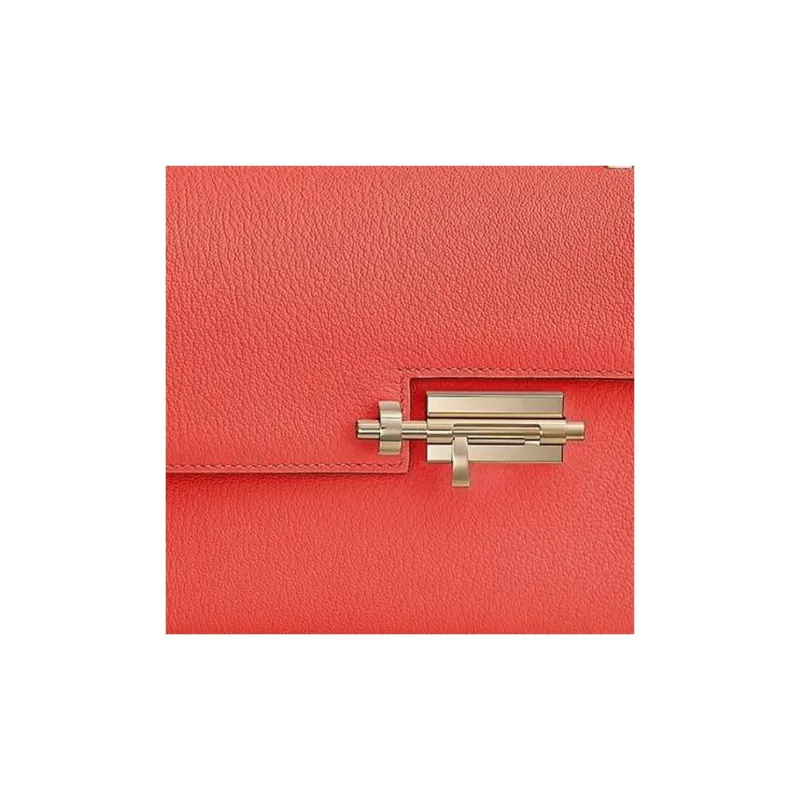 HERMES Verrou Mysore Goat Skin Handgun Bag Shoulder Bag Crossbody Bag Mini Women's 0E Rose Texas Pink-4