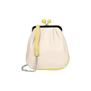 MaxMara Weekend Series Sheepskin Clutches Shoulder Bag Crossbody Bag Mini Women's Beige