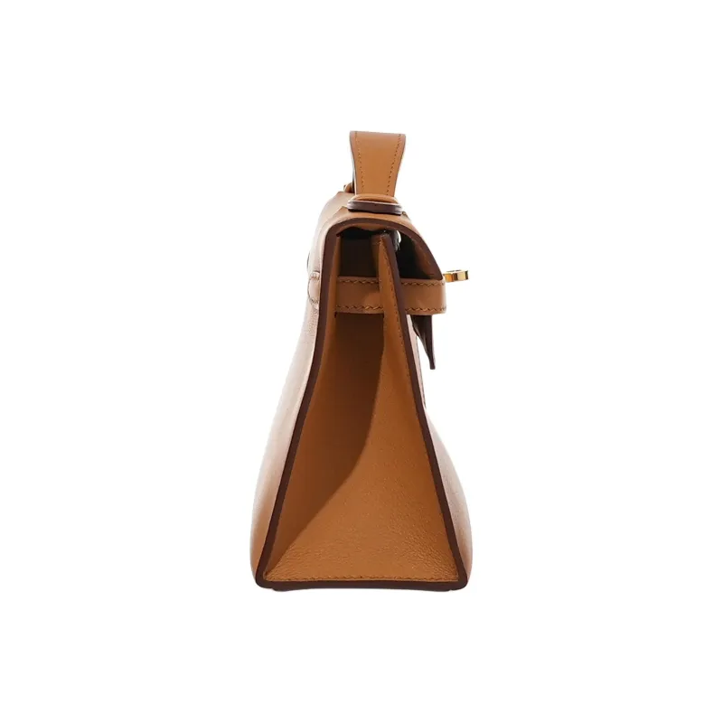 HERMES Mini Kelly Swift Leather Kelly Bag Handbags Women's 2S Sesame-1
