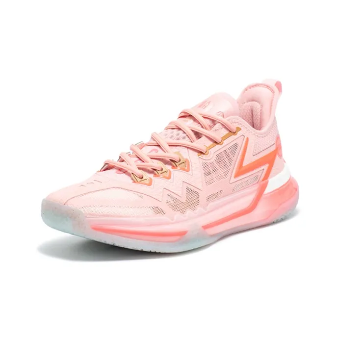 361° Big 3 Future The People Are Very Good Cushioning Anti-Slip And Wear-Resistant Low-Top Basketball Shoes Men's Pink-1