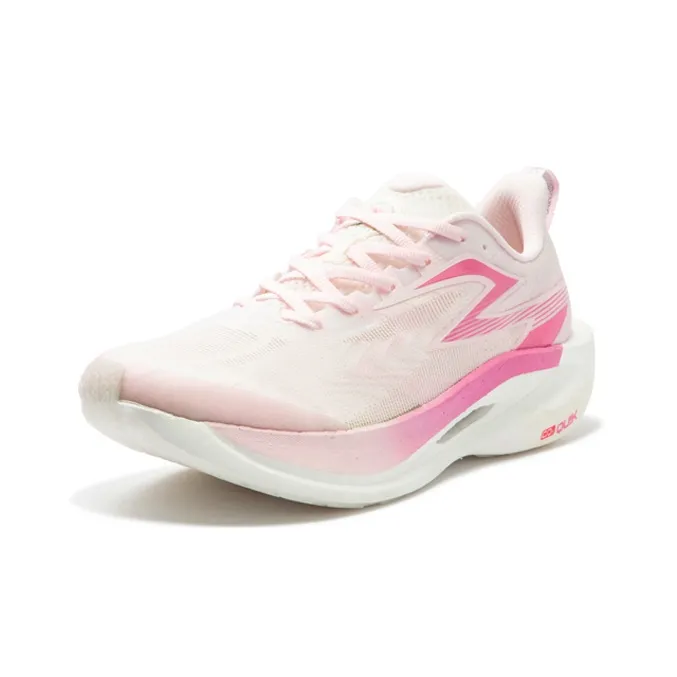 361° Fly 2ET Cushioning Anti-Slip Wear-Resistant Breathability Low-Top Running Shoes Unisex Pure White Pink-1