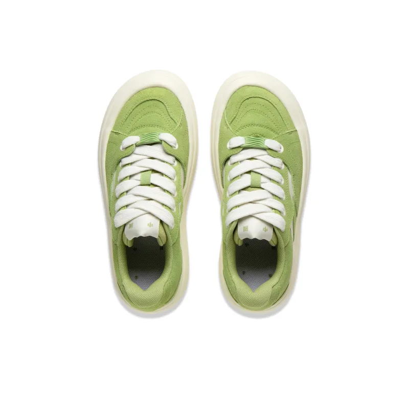 LiNing Puff Platform Cushioning Wear-Resistant Low-Top Skateboard Shoes Women's Green White-3