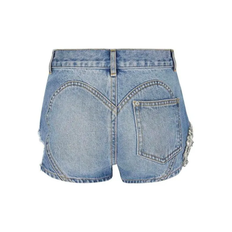 AREA Denim Shorts Women's Light Blue-1