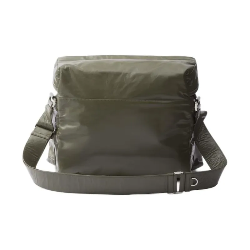 PRADA Leather Crossbody Bag, Shoulder Bag Men's Green-3