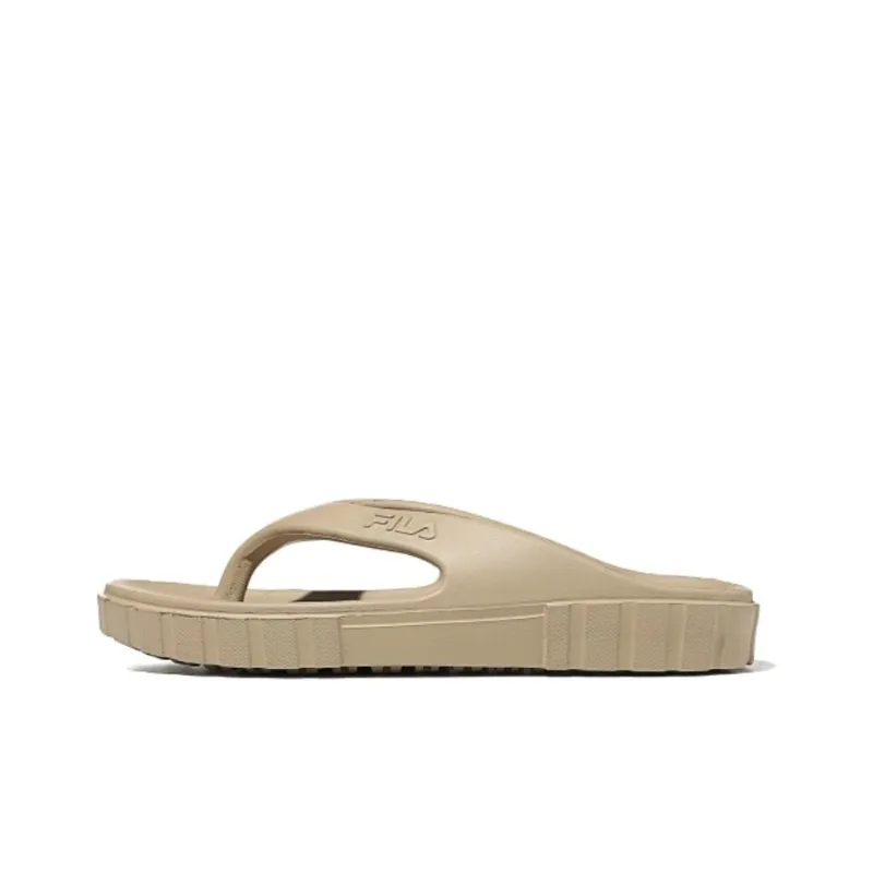 FILA Sandblasting Song Flip Flops Men's Brown-0