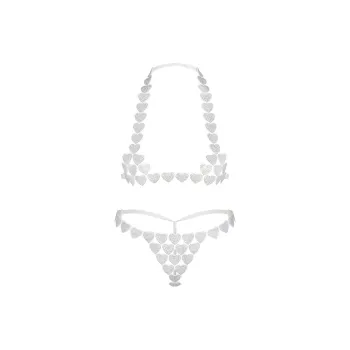 SKIMS Valentine's Day Collection CRYSTAL SKIMPY BRALETTE And THONGSET Underwear Set Women's MARBLE/Marble