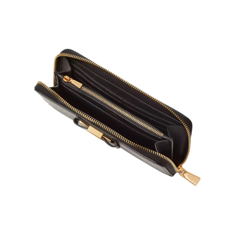 Kate Spade Leather Clutches Wallets Regular Women's Black-2
