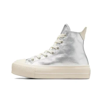 Chuck Taylor All Star Women's Converse Lift High 'Metallic Pure Silver' Women's