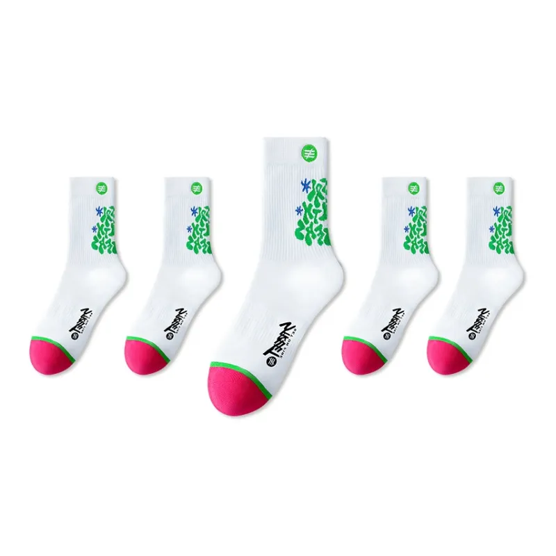 LUOLIAN Mid Calf Socks Women's 5 Pack-5